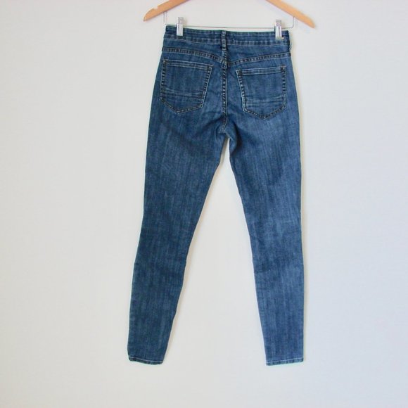 Straight Jeans Distressed Moto Mid Rise Skinny Stretch Kendall + Kylie Size 25 - Picture 12 of 15